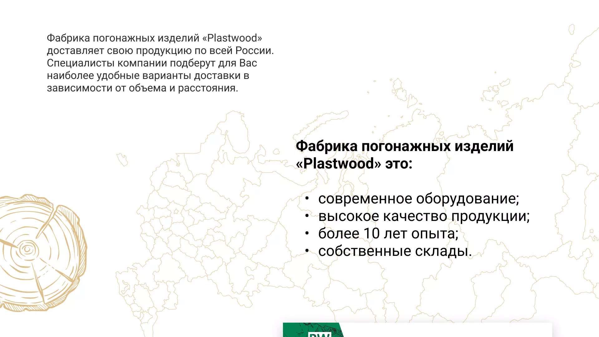 Разработка айдентики и сайта компании «Plastwood» в Чите
